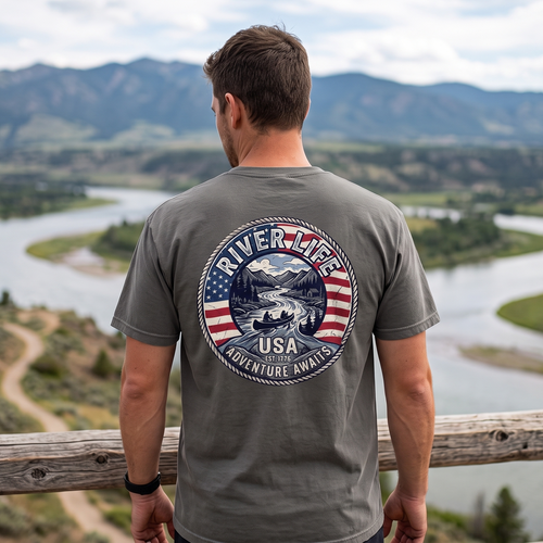 Adventure Awaits | Short-Sleeve Unisex T-Shirt-Charcoal-River Life USA