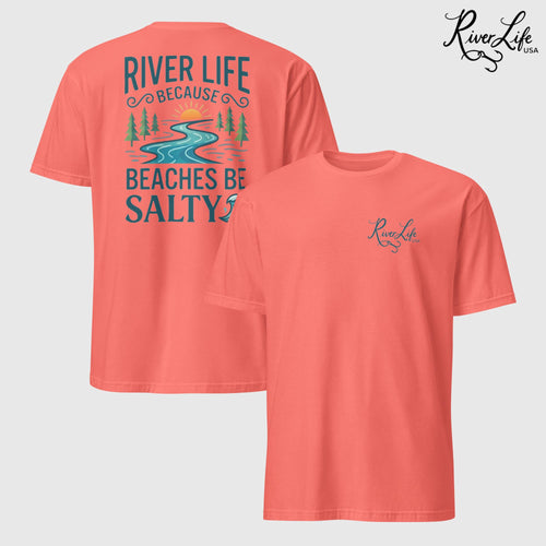 Beaches Be Salty | Short-Sleeve Unisex T-Shirt-Coral Silk-River Life USA
