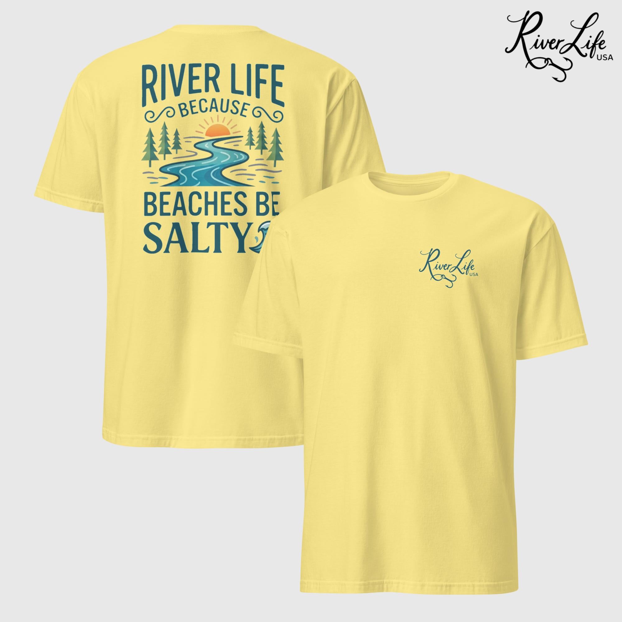 Beaches Be Salty | Short-Sleeve Unisex T-Shirt-Cornsilk-River Life USA