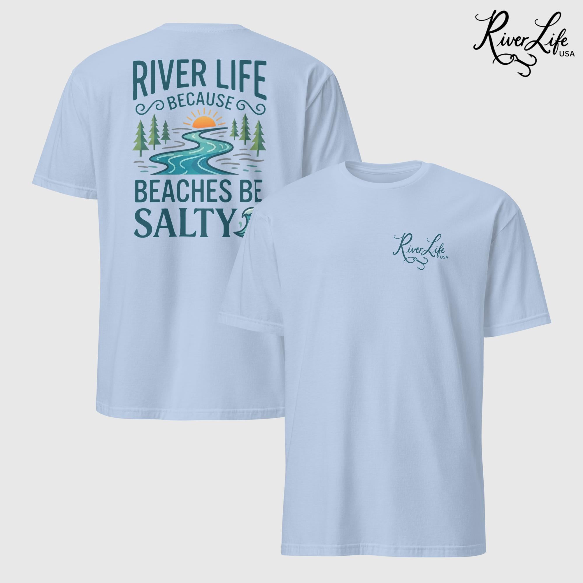Beaches Be Salty | Short-Sleeve Unisex T-Shirt-Light Blue-River Life USA