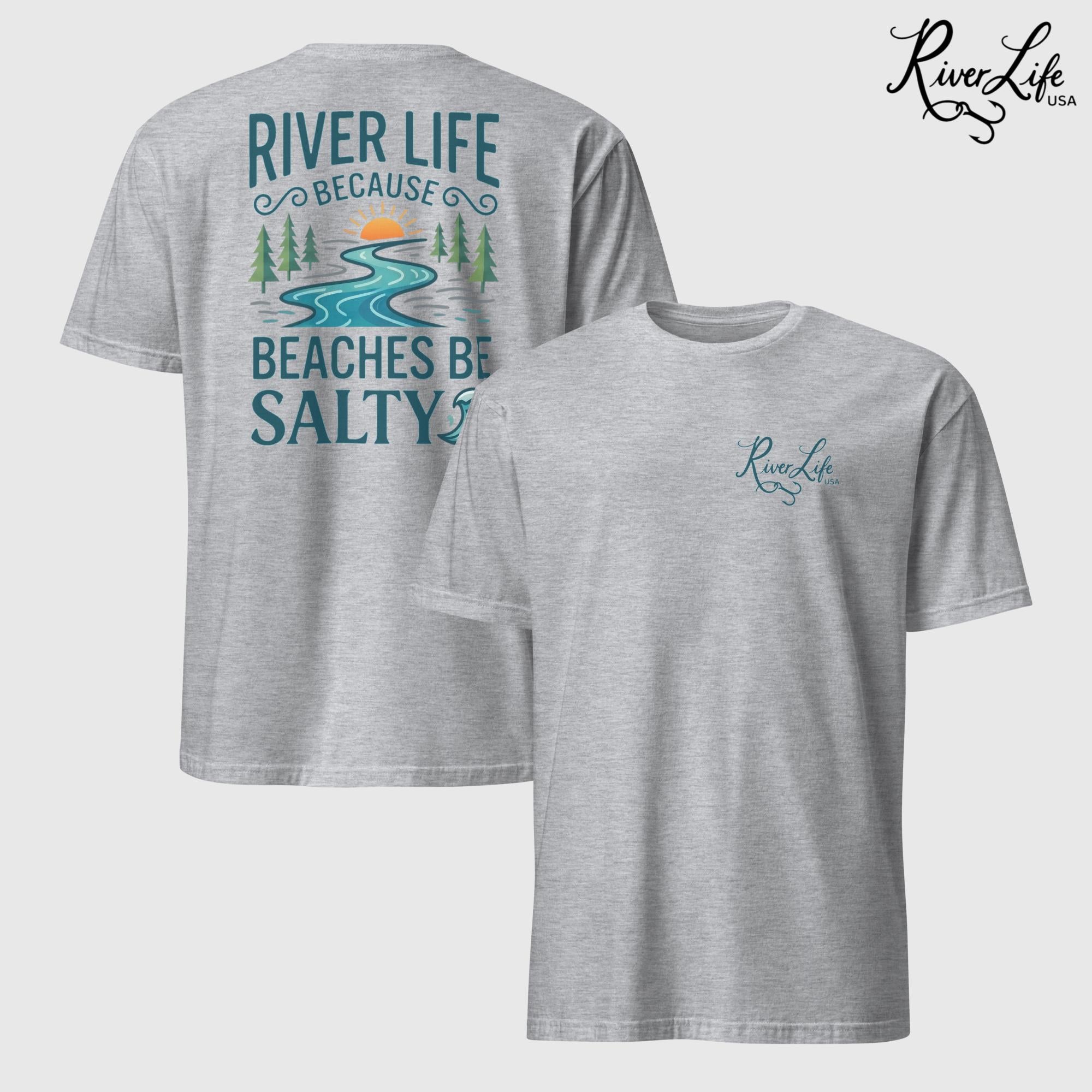 Beaches Be Salty | Short-Sleeve Unisex T-Shirt-Sport Grey-River Life USA