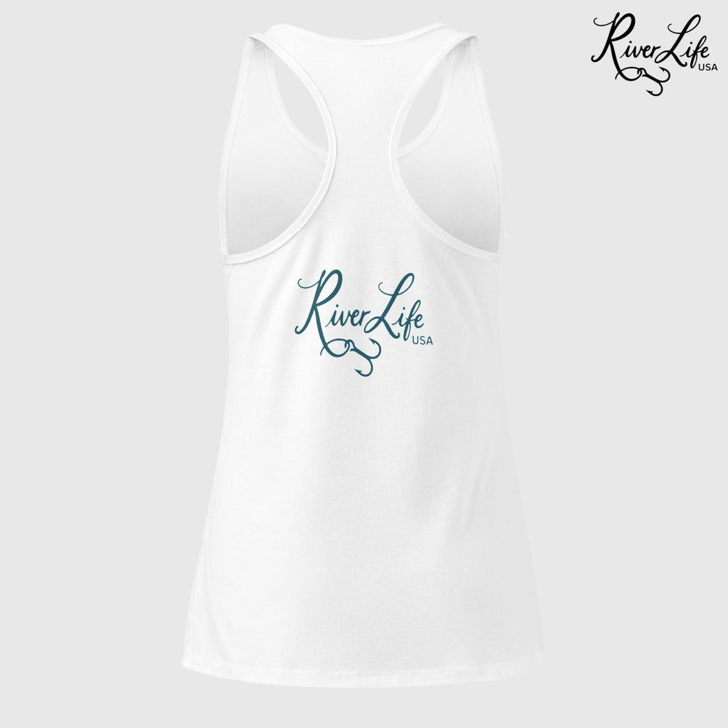 Beaches Be Salty | Women’s Fitted Racerback Tank Top-Hot Pink-River Life USA
