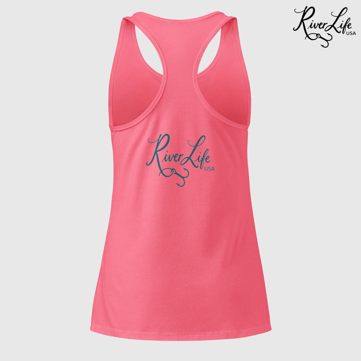 Beaches Be Salty | Women’s Fitted Racerback Tank Top-Hot Pink-River Life USA