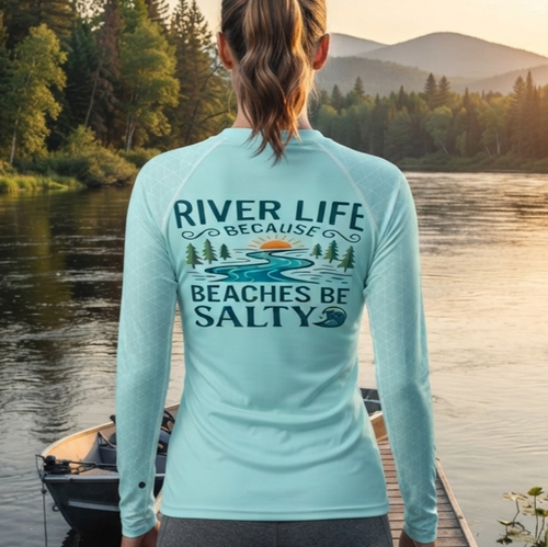 Beaches Be Salty | Women's Rash Guard-XS-River Life USA