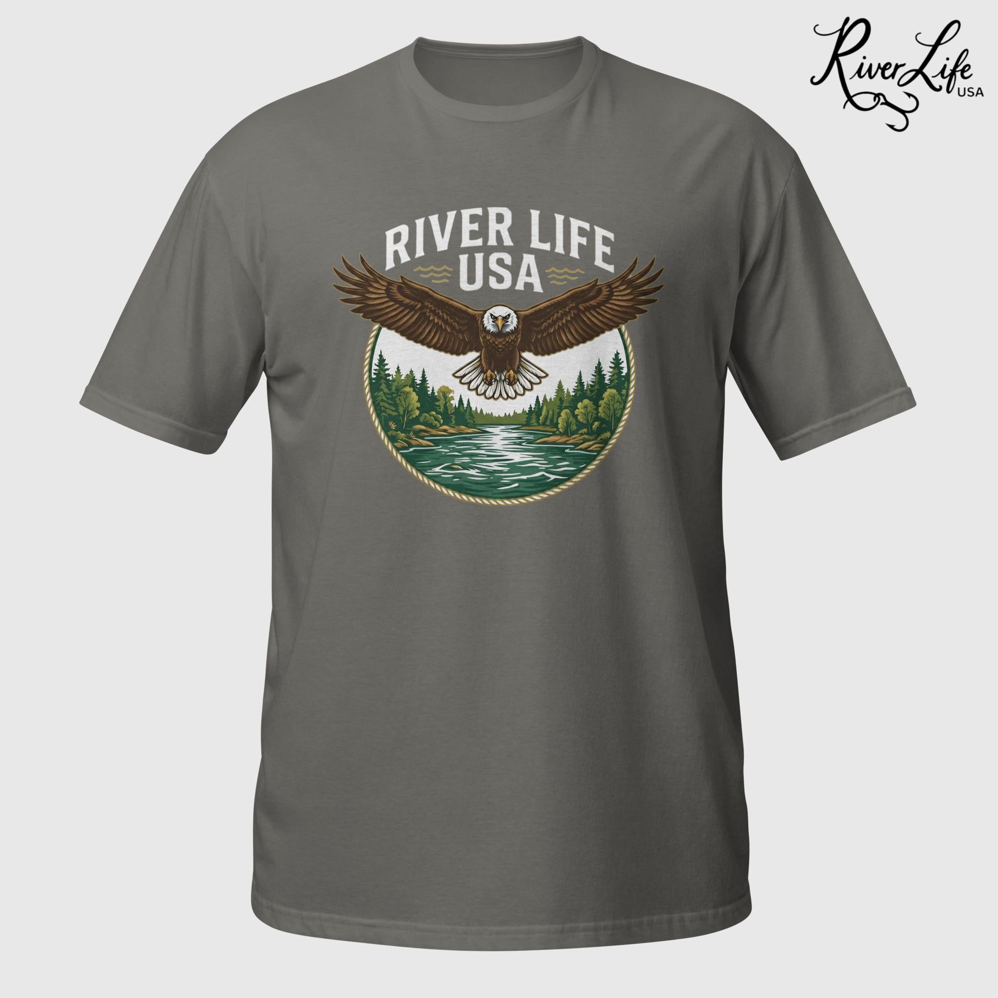 Eagle | Short-Sleeve Unisex T-Shirt-Charcoal-River Life USA