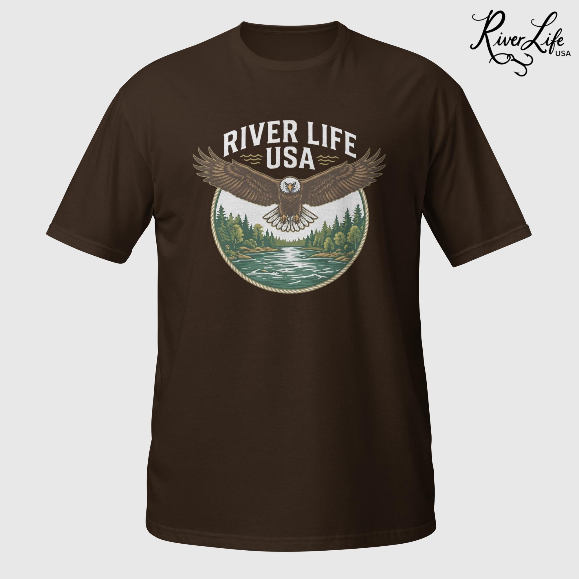 Eagle | Short-Sleeve Unisex T-Shirt-Dark Chocolate-River Life USA