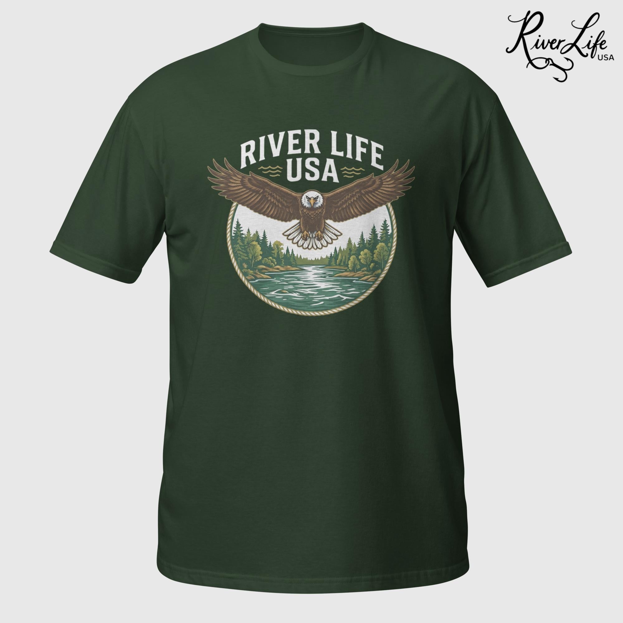 Eagle | Short-Sleeve Unisex T-Shirt-Forest Green-River Life USA