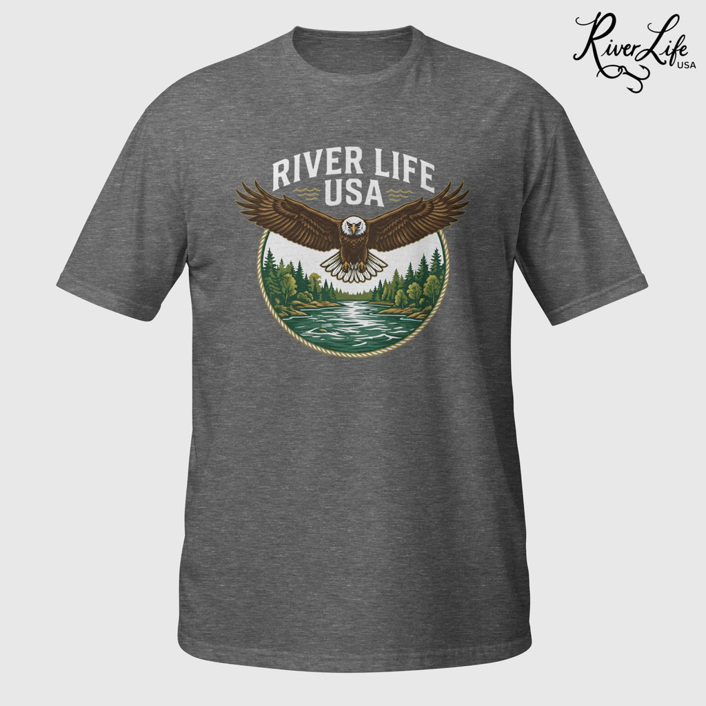 Eagle | Short-Sleeve Unisex T-Shirt-Graphite Heather-River Life USA