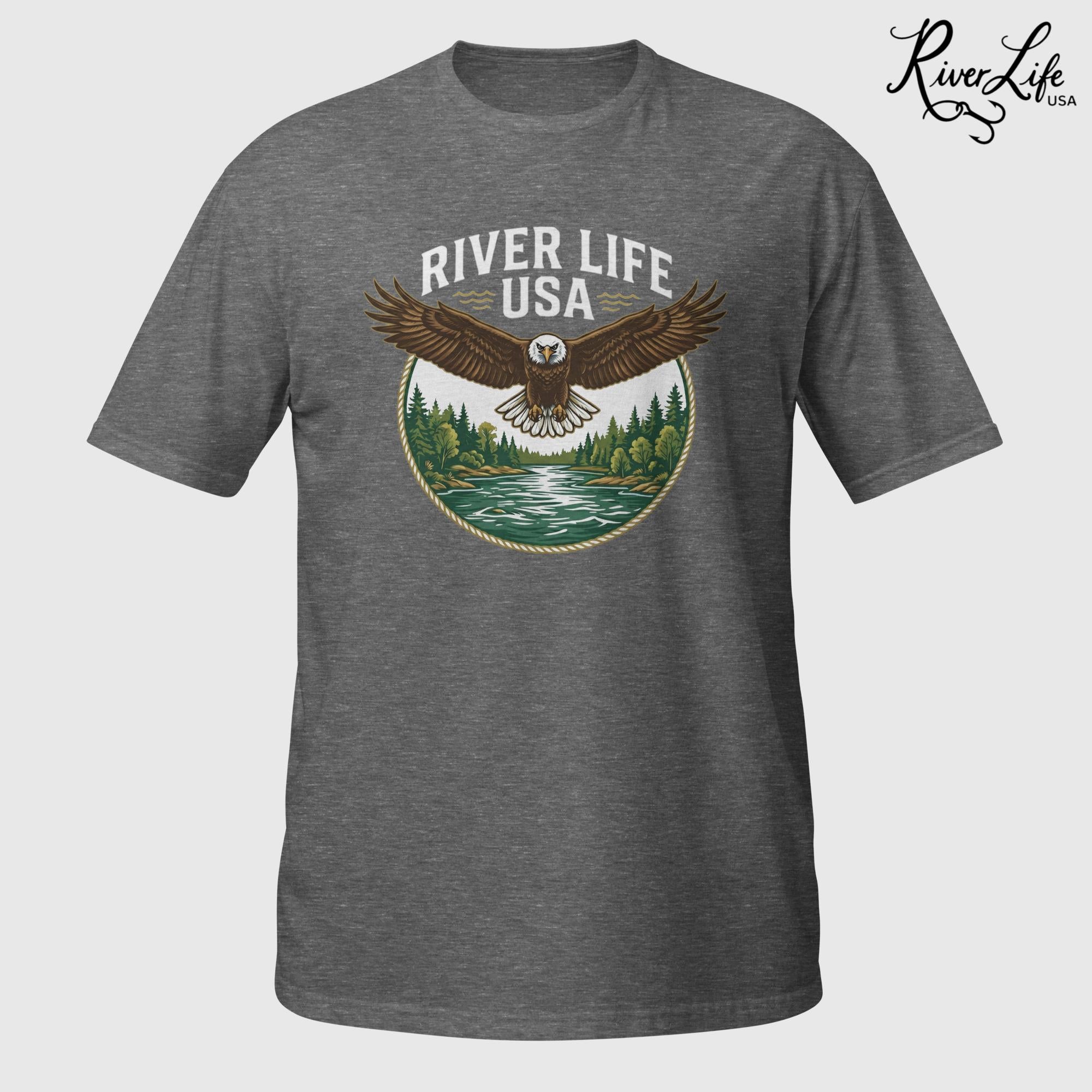 Eagle | Short-Sleeve Unisex T-Shirt-Graphite Heather-River Life USA