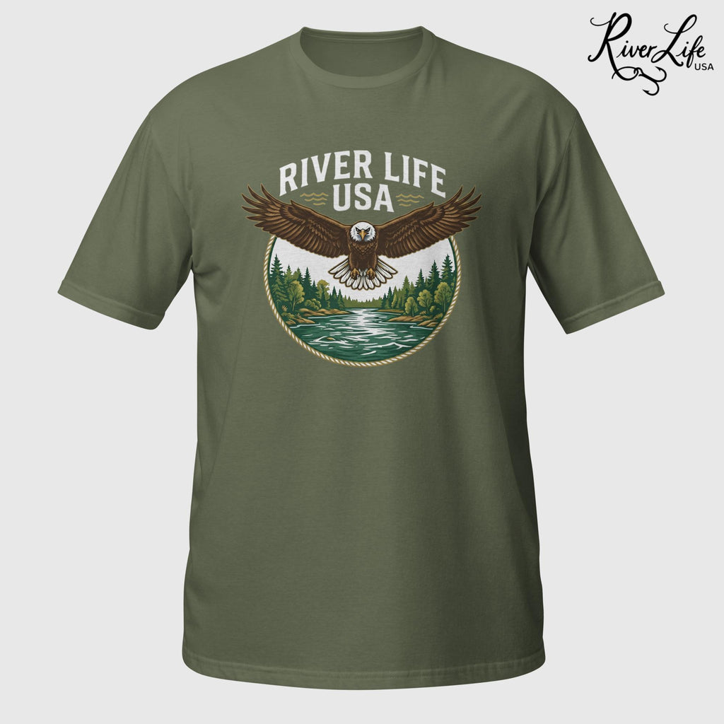 Eagle | Short-Sleeve Unisex T-Shirt-Military Green-River Life USA