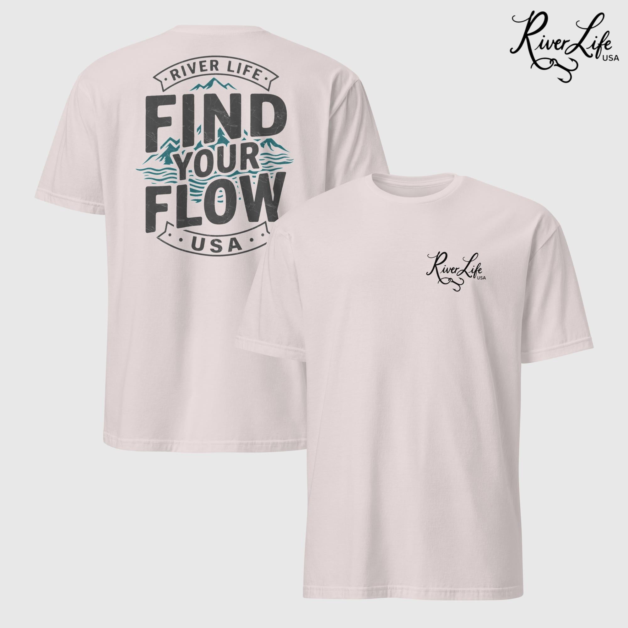 Find Your Flow | Short-Sleeve Unisex T-Shirt-Ice Grey-River Life USA
