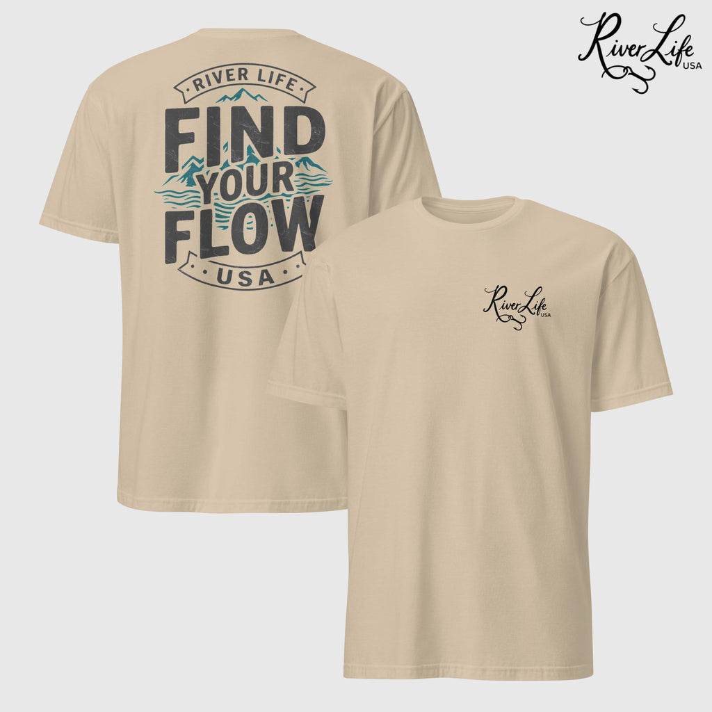 Find Your Flow | Short-Sleeve Unisex T-Shirt-Sand-River Life USA