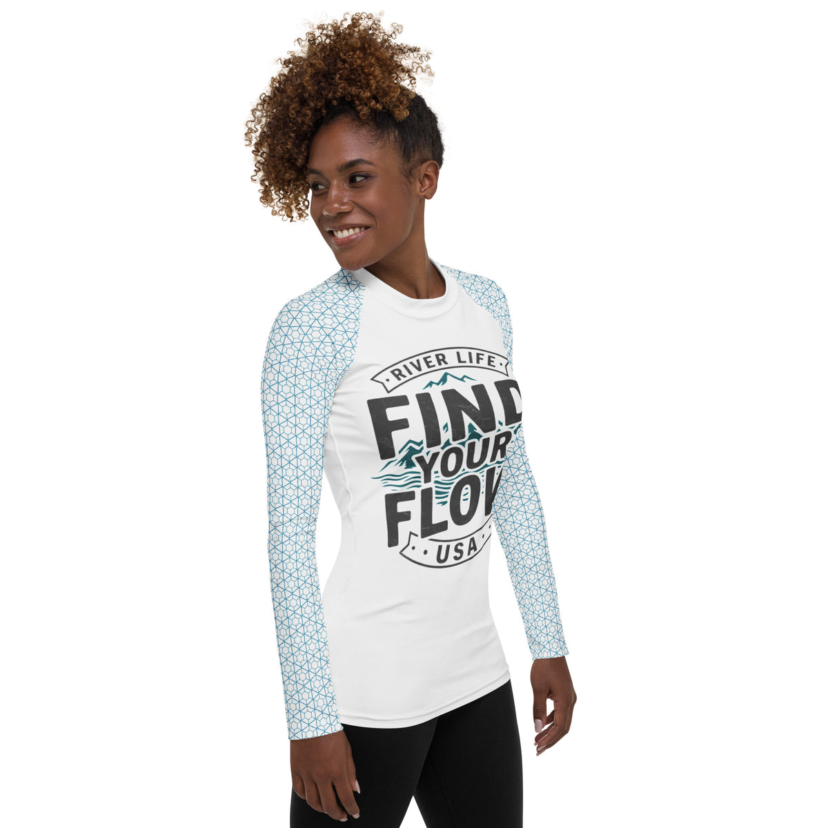 Find Your Flow | Womens Rash Guard-XS-River Life USA