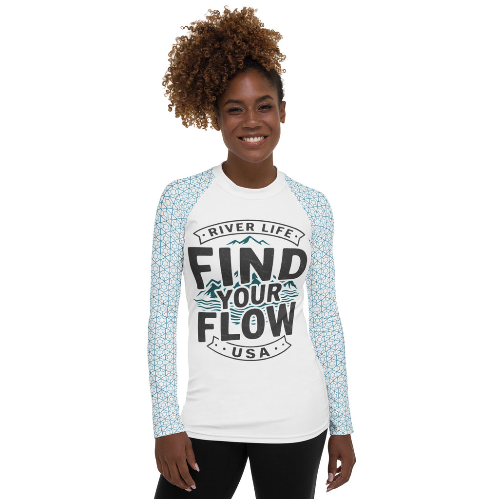 Find Your Flow | Womens Rash Guard-XS-River Life USA