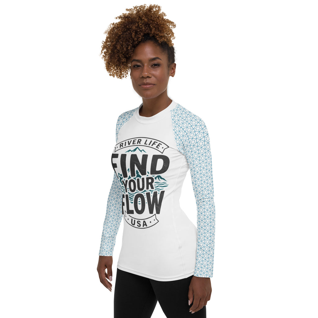 Find Your Flow | Womens Rash Guard-XS-River Life USA