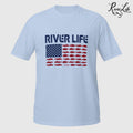 Fish Flag (light colors) | Short-Sleeve Unisex T-Shirt-Light Blue-River Life USA