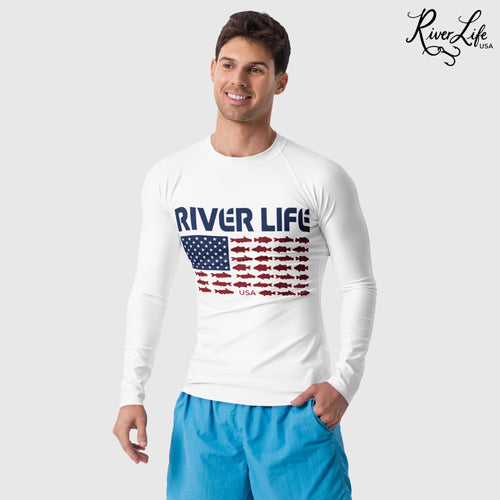 Fish Flag | Men's Rash Guard-XS-River Life USA