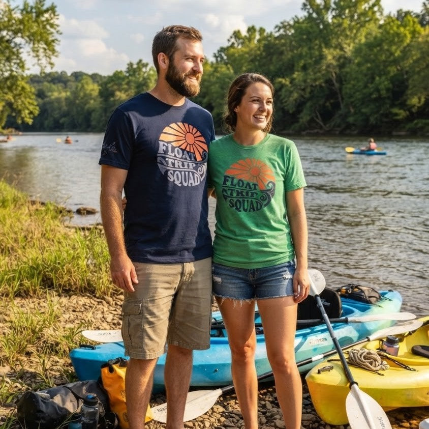 Float Trip Squad | Short-Sleeve Unisex T-Shirt-Heather Irish Green-River Life USA