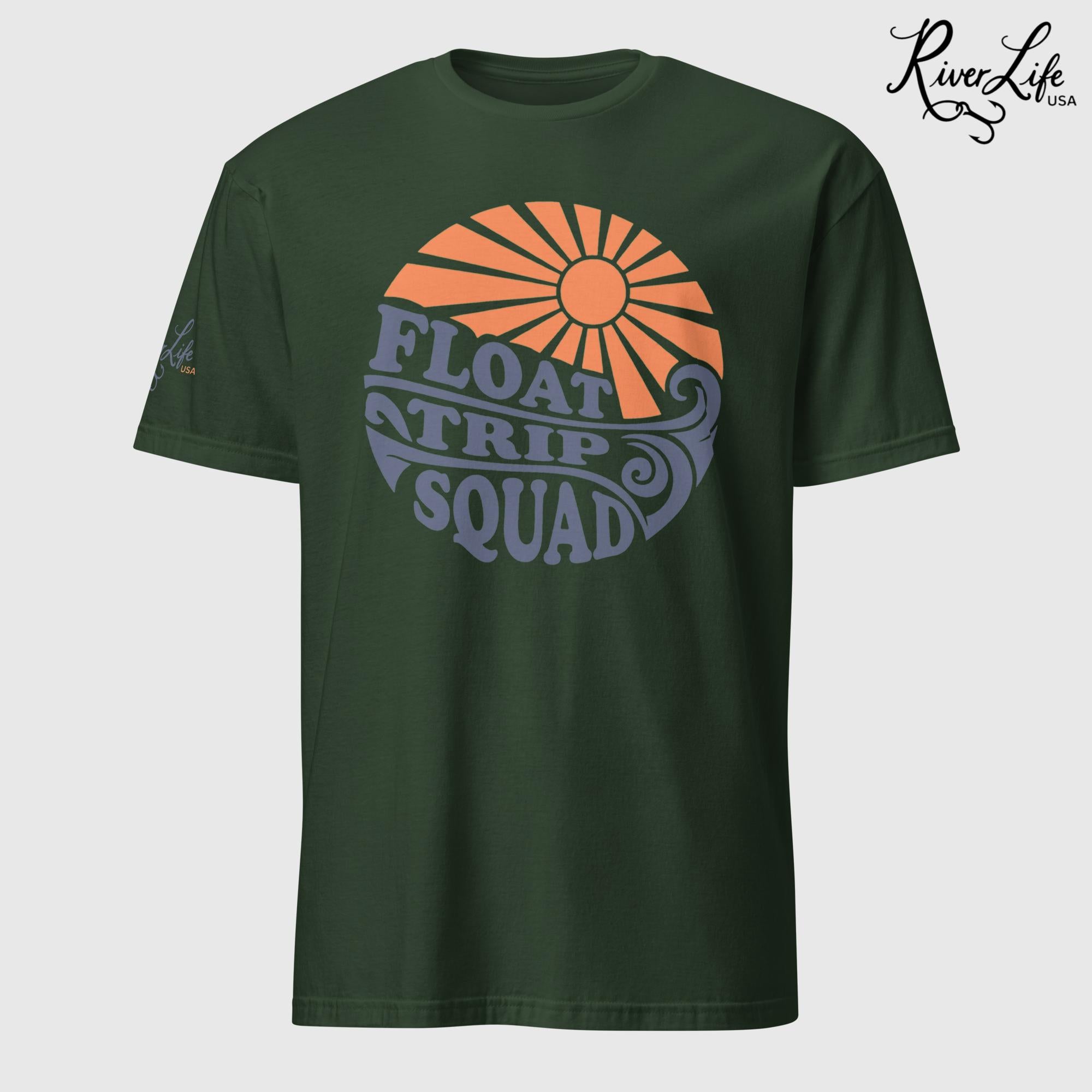 Float Trip Squad | Short-Sleeve Unisex T-Shirt-Forest Green-River Life USA