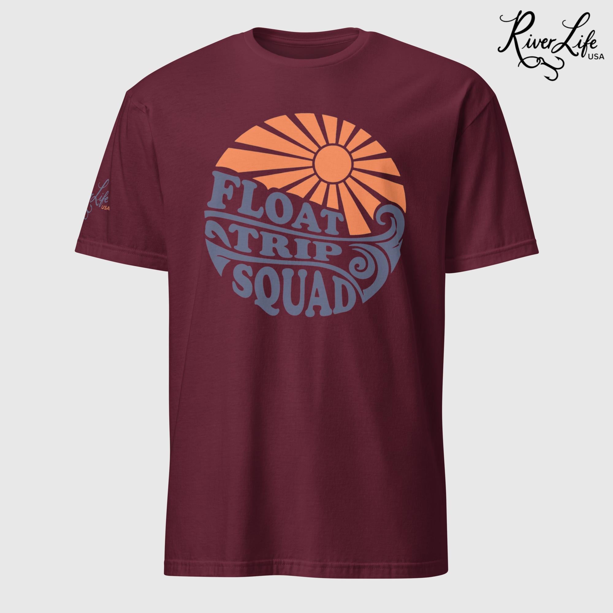 Float Trip Squad | Short-Sleeve Unisex T-Shirt-Maroon-River Life USA