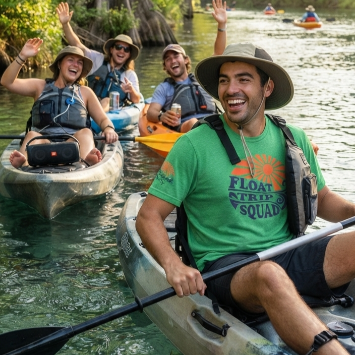 Float Trip Squad | Short-Sleeve Unisex T-Shirt-Heather Irish Green-River Life USA