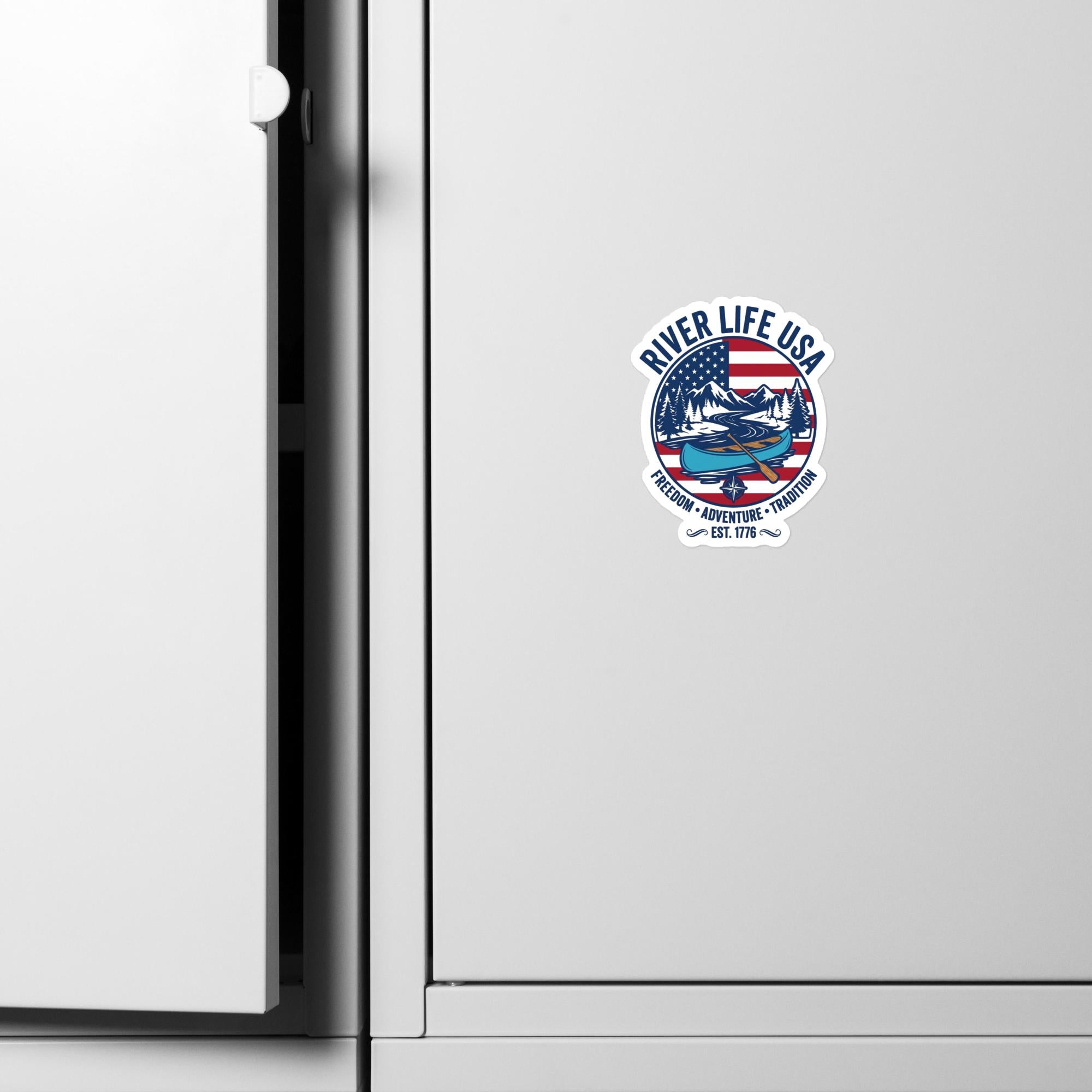 Freedom Adventure Tradition | Kiss-cut Vinyl Decals-4″×6″-River Life USA
