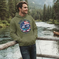 Freedom Adventure Tradition | Unisex Pullover Hoodie-Military Green-River Life USA