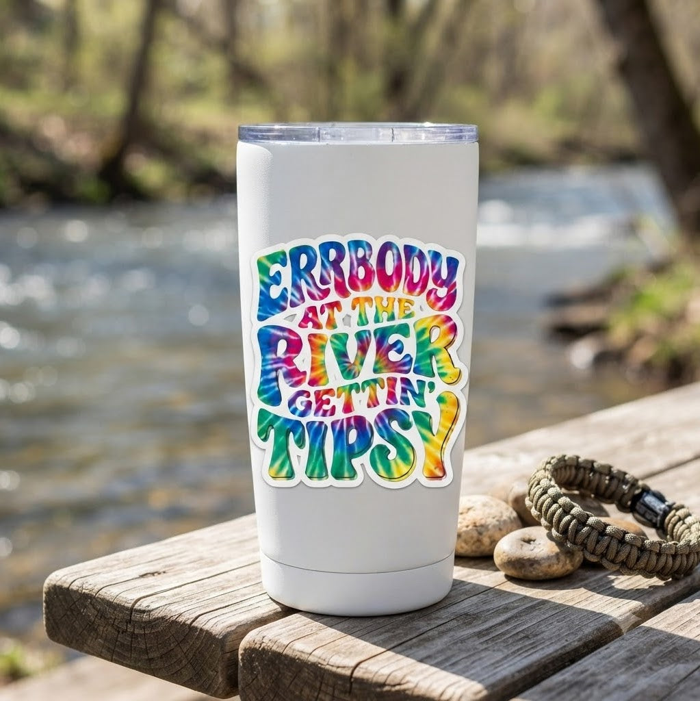Gettin' Tipsy | Kiss-cut Vinyl Decals-3″×4″-River Life USA