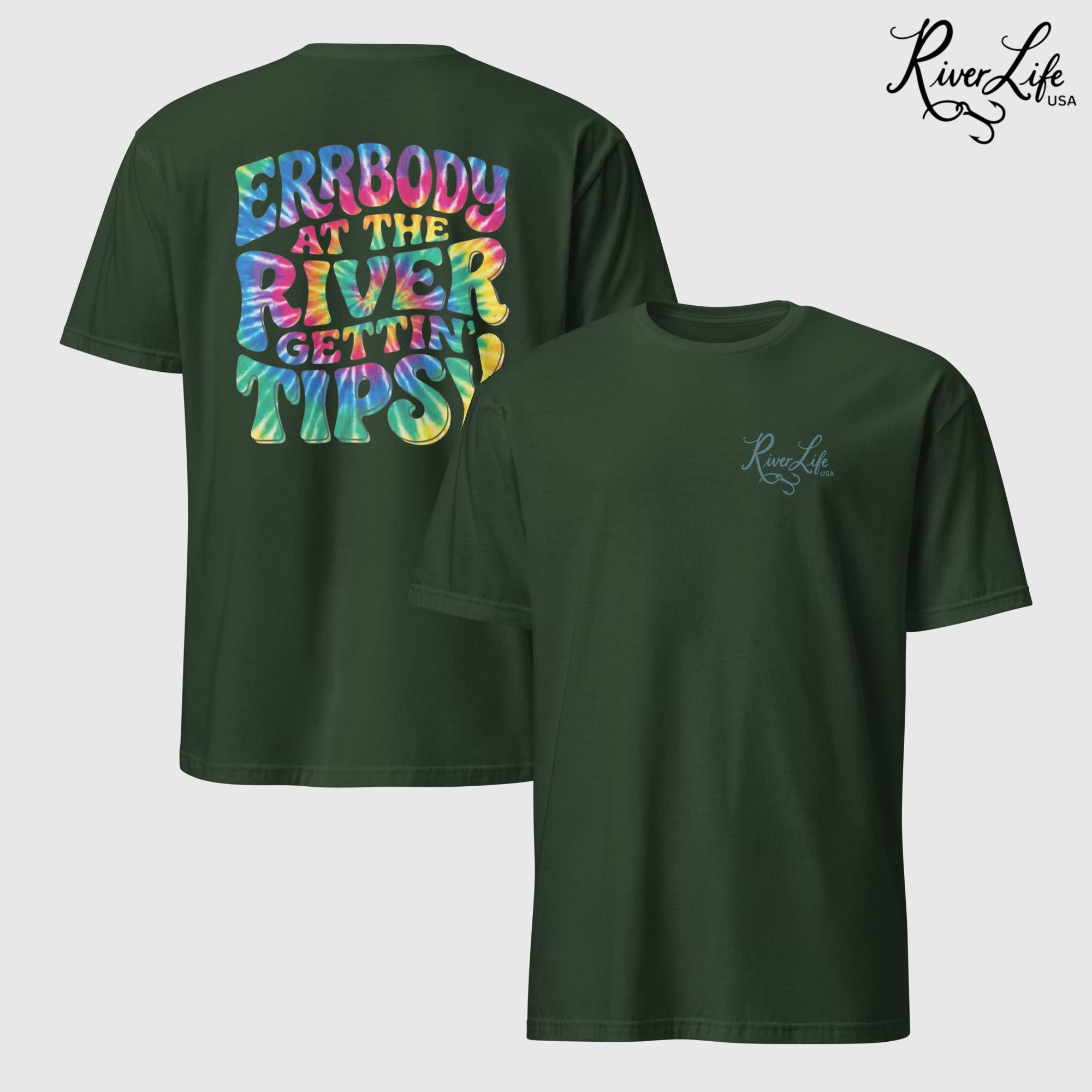 Gettin' Tipsy | Short-Sleeve Unisex T-Shirt-Forest Green-River Life USA