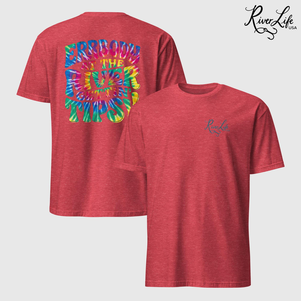 Gettin' Tipsy | Short-Sleeve Unisex T-Shirt-Heather Red-River Life USA