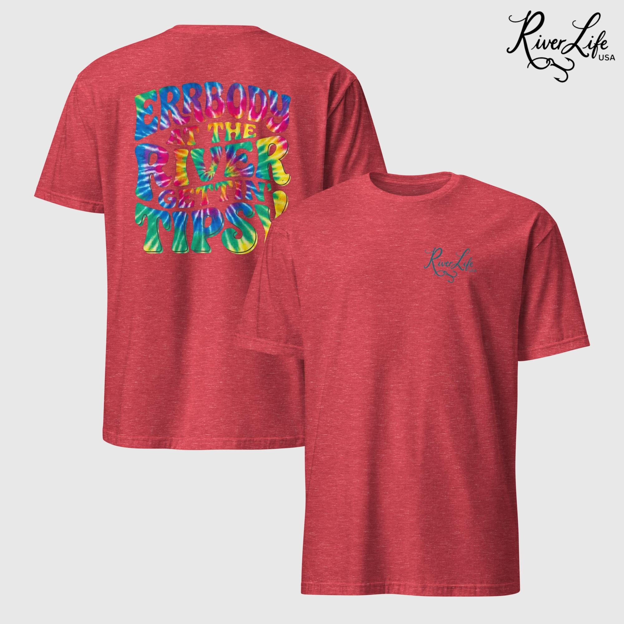 Gettin' Tipsy | Short-Sleeve Unisex T-Shirt-Heather Red-River Life USA
