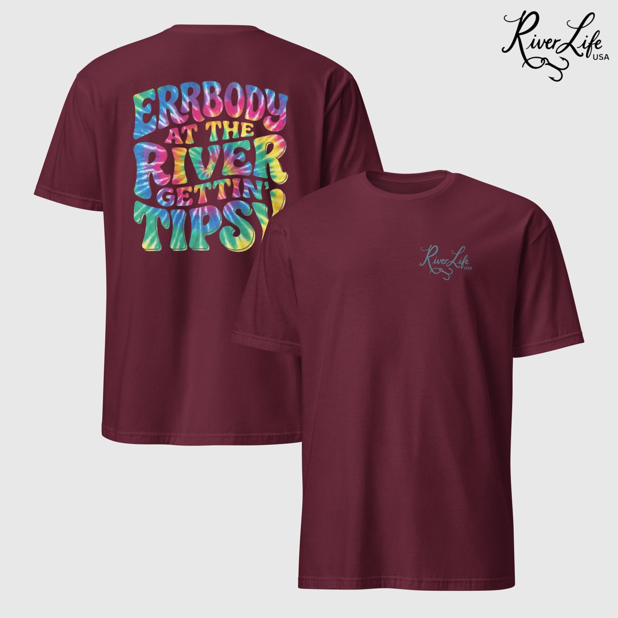 Gettin' Tipsy | Short-Sleeve Unisex T-Shirt-Maroon-River Life USA