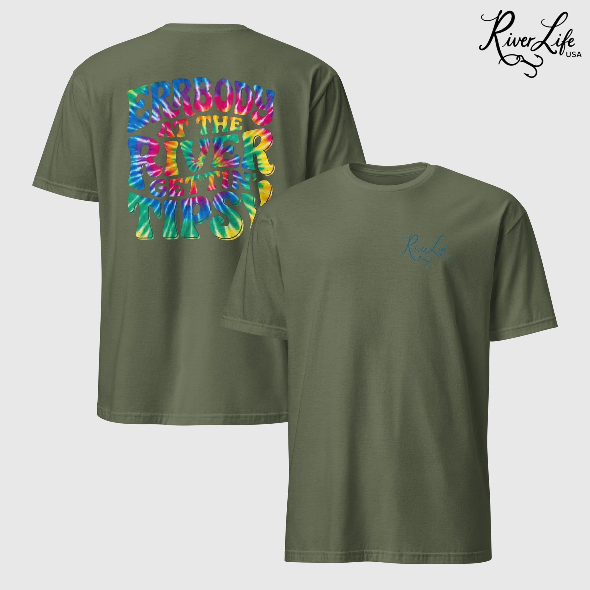 Gettin' Tipsy | Short-Sleeve Unisex T-Shirt-Military Green-River Life USA