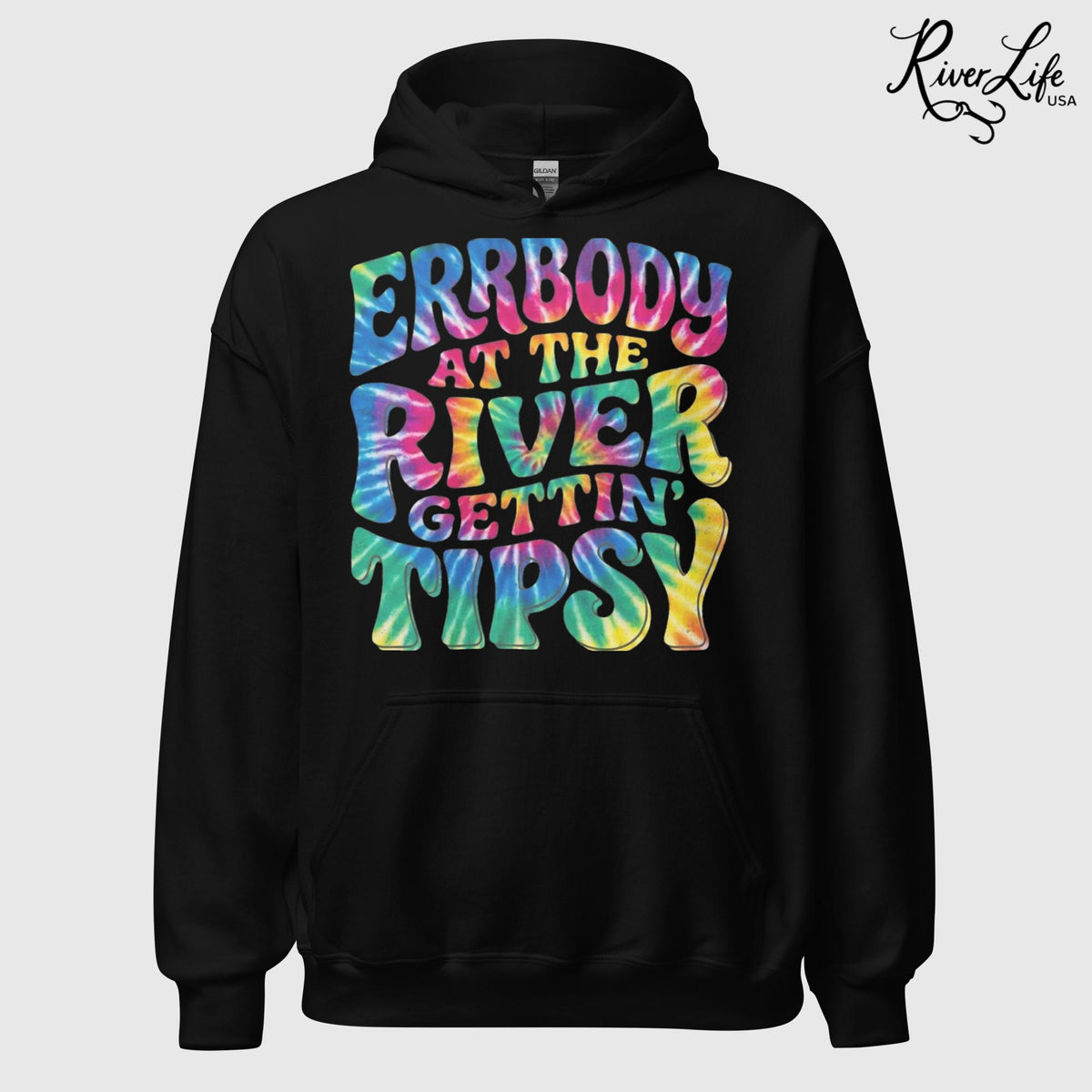 Gettin' Tipsy | Unisex Pullover Hoodie-Black-River Life USA