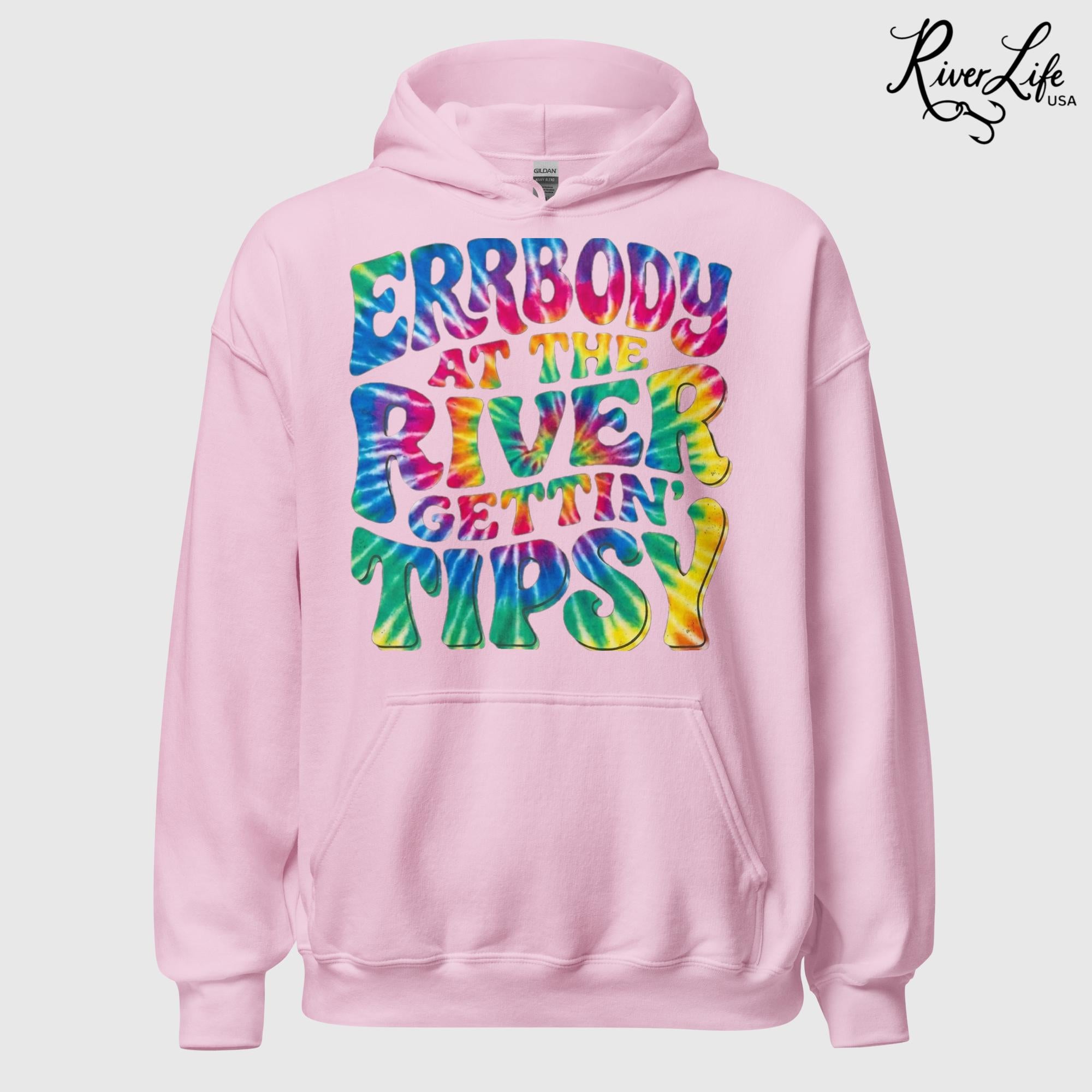 Gettin' Tipsy | Unisex Pullover Hoodie-Pink-River Life USA
