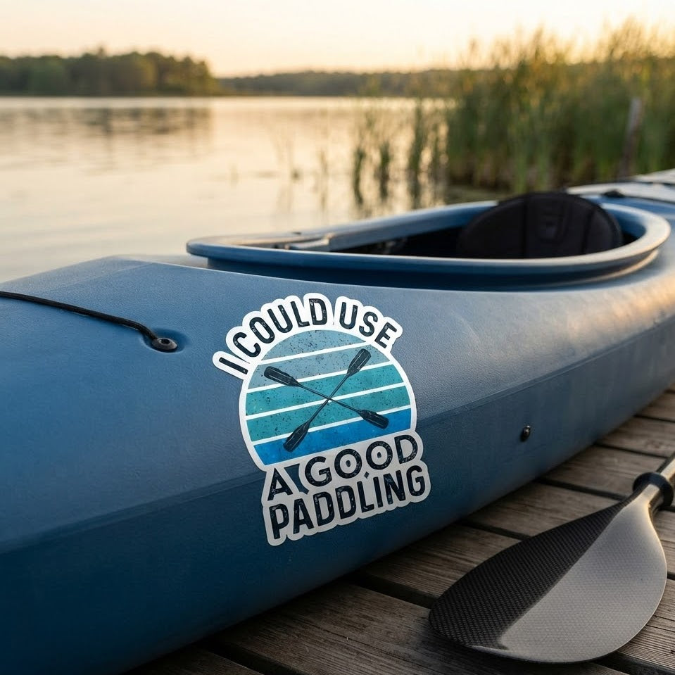 I Could Use a Good Paddling | Kiss-cut Vinyl Decals-3″×4″-River Life USA