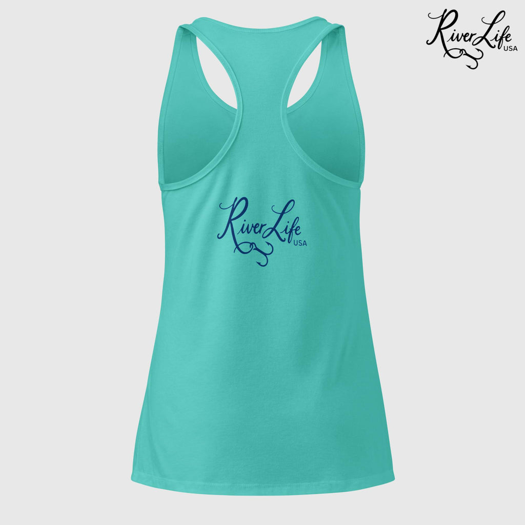 I Could Use a Good Paddling | Women’s Fitted Racerback Tank Top-Light Orange-River Life USA