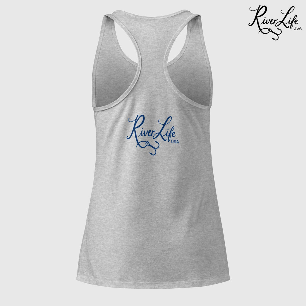 I Could Use a Good Paddling | Women’s Fitted Racerback Tank Top-Light Orange-River Life USA