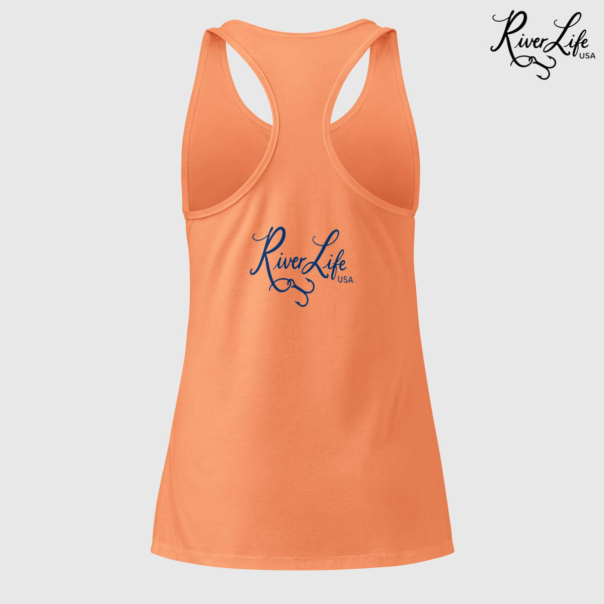 I Could Use a Good Paddling | Women’s Fitted Racerback Tank Top-Light Orange-River Life USA