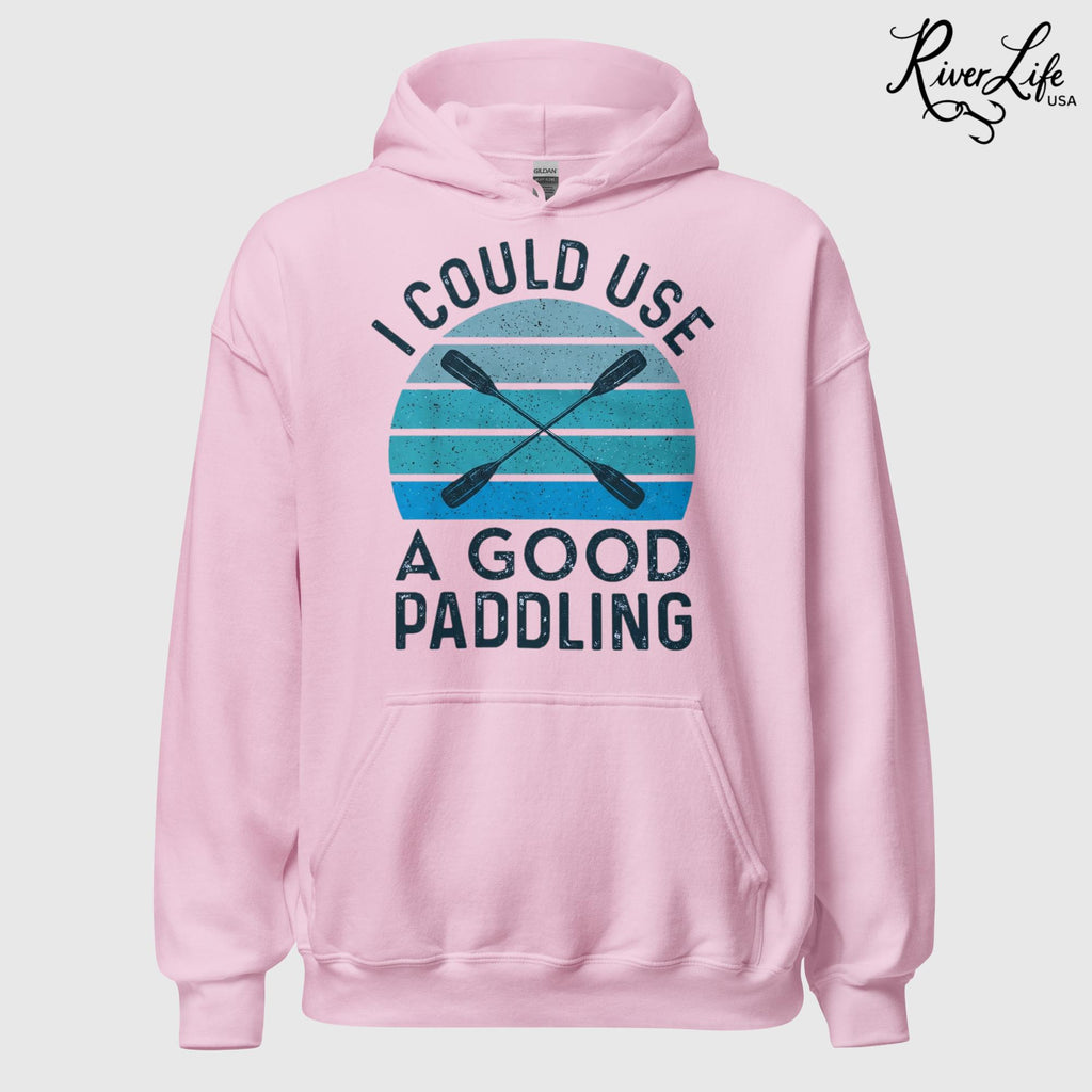 I Could Use A Good Paddling | Womens Pullover Hoodie-Pink-River Life USA