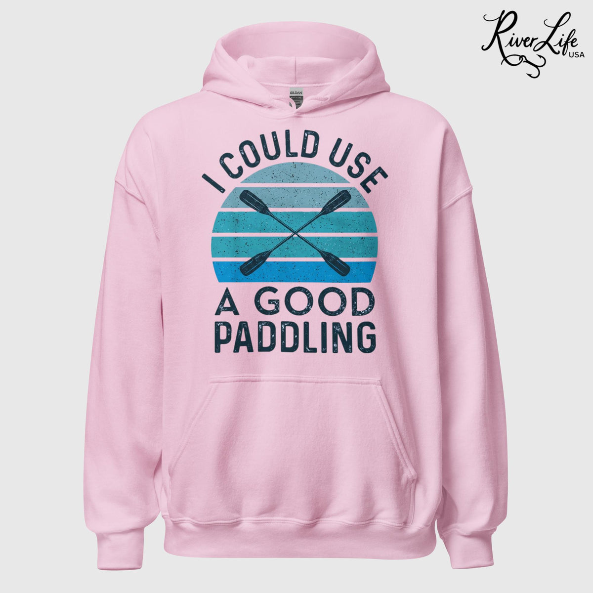 I Could Use A Good Paddling | Womens Pullover Hoodie-Pink-River Life USA