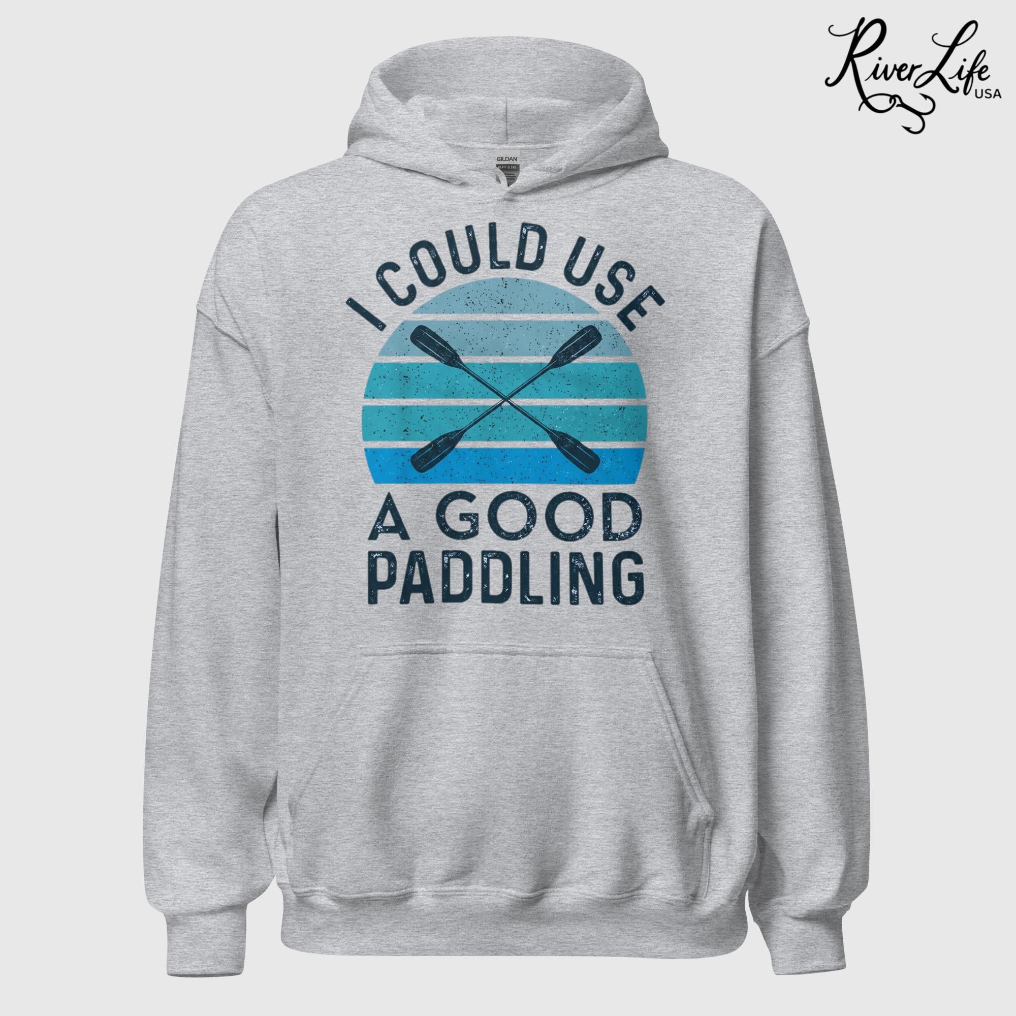 I Could Use A Good Paddling | Womens Pullover Hoodie-Sport Grey-River Life USA