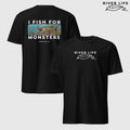 I Fish For Monsters - Pike/Musky (white print) | Short-Sleeve Unisex T-Shirt-Black-River Life USA