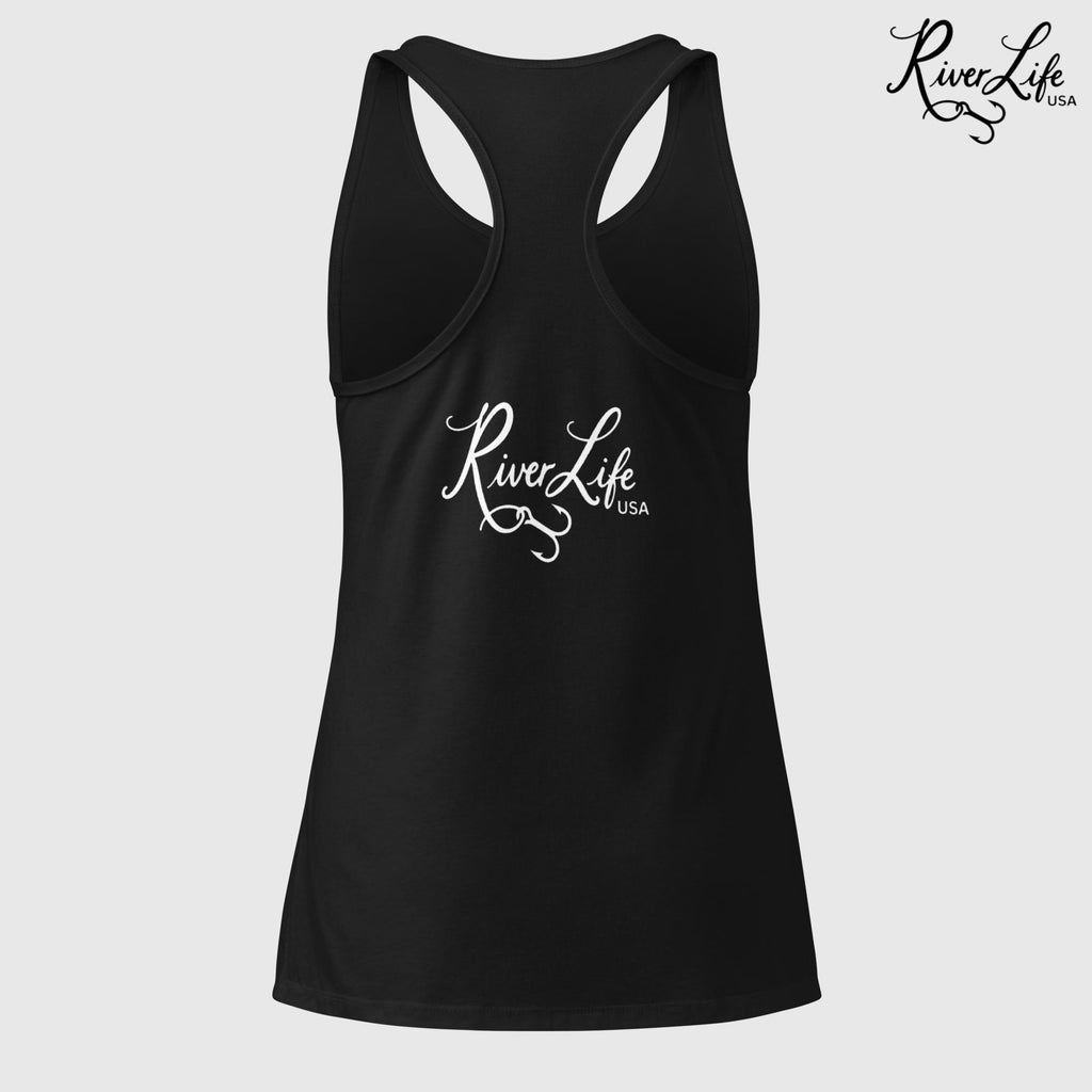 I Need a Good Paddling | Women's Fitted Racerback Tank Top-Black-River Life USA
