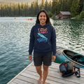 I Need A Good Paddling | Womens Pullover Hoodie-Navy-River Life USA