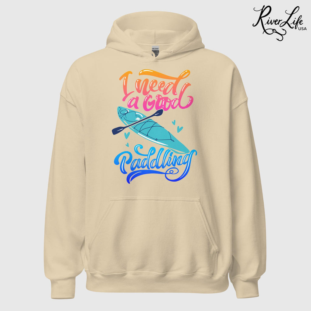 I Need A Good Paddling | Womens Pullover Hoodie-Sand-River Life USA