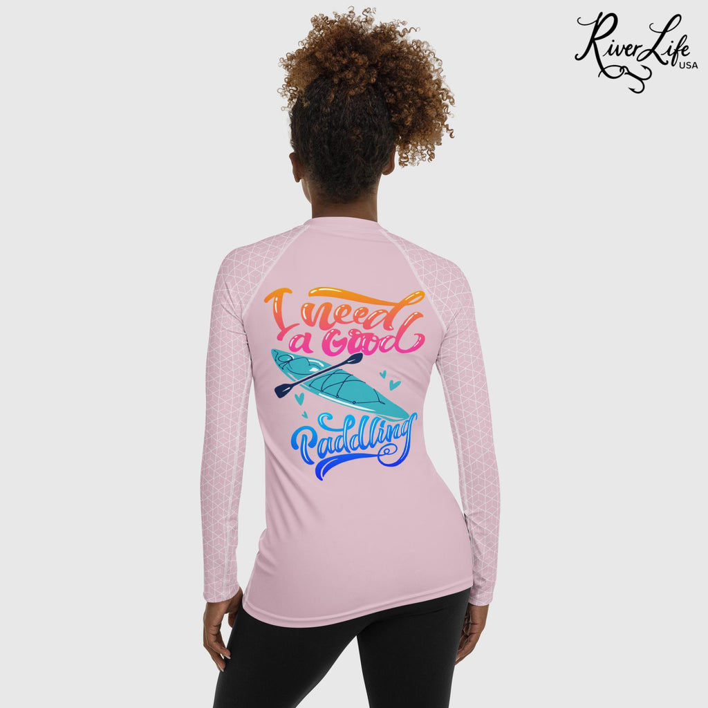I Need A Good Paddling | Women's Rash Guard-XS-River Life USA