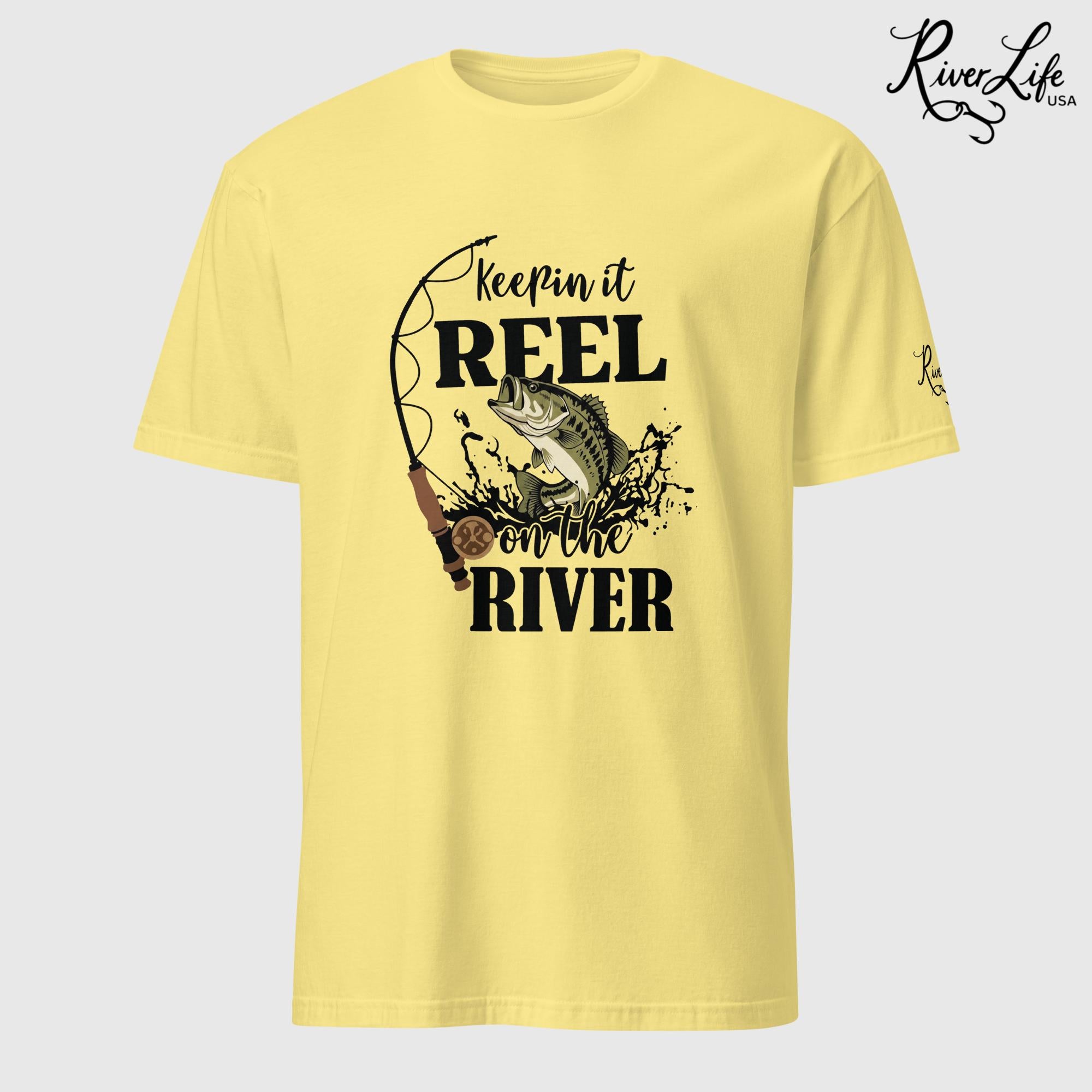Keepin' it Reel on the River | Short-Sleeve Unisex T-Shirt-Cornsilk-River Life USA