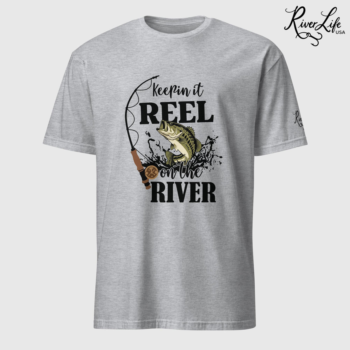 Keepin' it Reel on the River | Short-Sleeve Unisex T-Shirt (Market)-Sport Grey-River Life USA