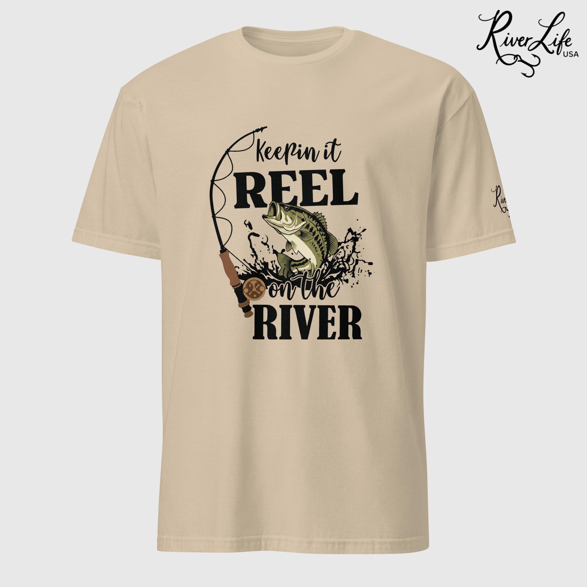 Keepin' it Reel on the River | Short-Sleeve Unisex T-Shirt-Sand-River Life USA